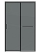 Душевая дверь Grossman Style 130x195 тонированное, черный матовый 100.K33.05.130.21.10