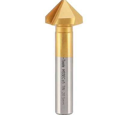 Зенковка H-Tools 90градусов 20.5мм HSSE-Co5 TiN 3z L-63мм 795205EHT