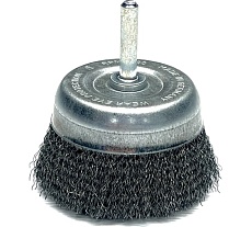Щетка чашка гофрированная Lessmann 75х0.25 мм, хвост-к 6 мм 430132