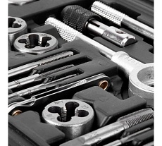 Набор метчиков и плашек AV Steel 40 предметов, М3-М12 AV-921213