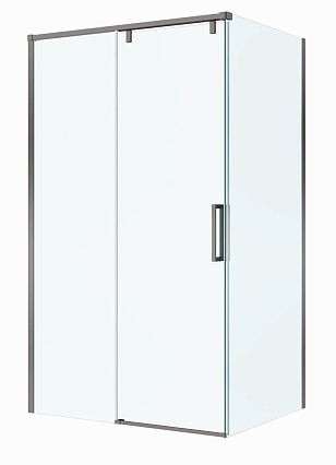 Душевой уголок BelBagno SOFT_CLOSE-1-AH-1-110/90-C-GM 110x90 прозрачный, оружейная сталь Душевой уголок BelBagno SOFT_CLOSE-1-AH-1-110/90-C-GM 110x90 прозрачный, оружейная сталь