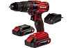 Аккумуляторная ударная дрель-шуруповерт Einhell TC-CD 18-2 Li-i 2x1.5 А*ч 4513825