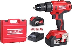 Аккумуляторная ударная дрель-шуруповерт Felisatti ДАУ-13/18Л3 Li-Ion, 1 аккум. 4 А.ч. и ЗУ, кейс 5704.5.1.00