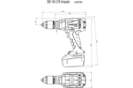 Аккумуляторный винтоверт Metabo SB 18 LTX Impuls Set 602192960