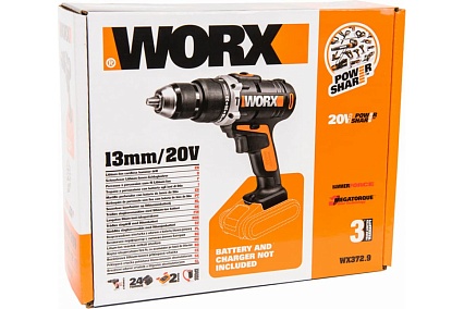 Ударная аккумуляторная дрель-шуруповерт Worx WX372.9