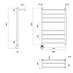 Полотенцесушитель электрический Domoterm Медея П8 500x800 EL ТЭН слева, с полкой, хром
