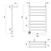 Полотенцесушитель электрический Domoterm Медея П8 500x800 EL ТЭН слева, с полкой, хром