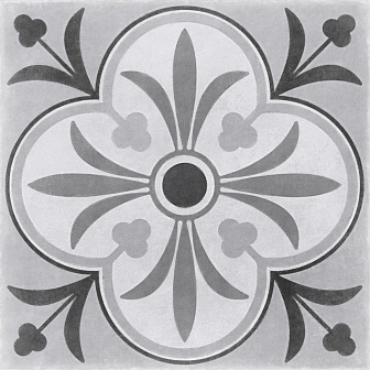 Керамогранит Cersanit Motley пэчворк, цветы, серый 29,8х29,8 см, C-MO4A095D