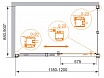 Душевой уголок Cezares Anima 120x90 ANIMA-W-AH-1-120/90-P-Cr рифленый