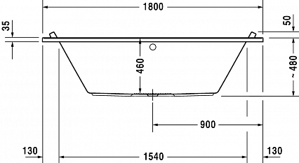 Акриловая ванна Duravit Starck 180x80 см, арт. 700338000000000