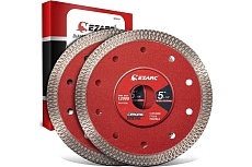 Алмазные отрезные диски 125 мм для УШМ по керамограниту, мрамору, плитке, 2 шт Ezarc 80761254