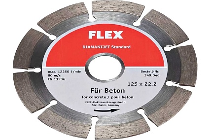 Алмазный отрезной диск по камню и бетону 125х22.2 мм Flex 349046