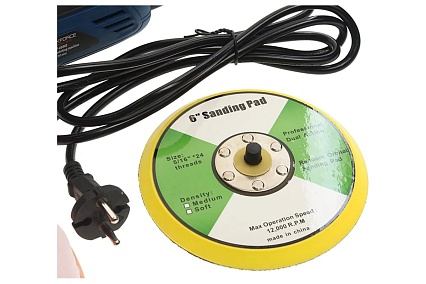 Полировальная машина Rockforce электрическая эксцентриковая 220V, 800W, 2000-6400 об/мин, диаметр круга-150мм RF-F-03060(2000-6400об)/(48765)
