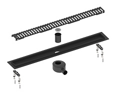 Трап для душа Timo Drain System 700 DS230107/03 70 см, вставка Lines, черный