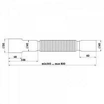 Гофра для сифона Ани Пласт К406 40/50 800 мм