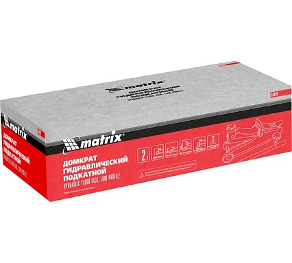 Гидравлический домкрат Matrix подкатной, 2 т, Low Profile, 85-330 мм 51018