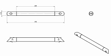 Поручень для ванны Black&White SN-1155 угловой