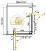 Душевой уголок Cezares SLIDER-AH-2-70/80-100/110-GRIGIO-Cr 100/110x70/80 серый, хром