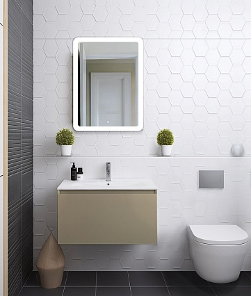 Мебель для ванной Art&Max Latina 80 см Серо-бежевый матовый