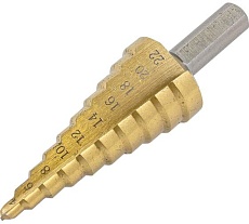 Ступенчатое сверло в блистере (4-22 мм, HSS 4241) Rockforce RF-44741(29880)