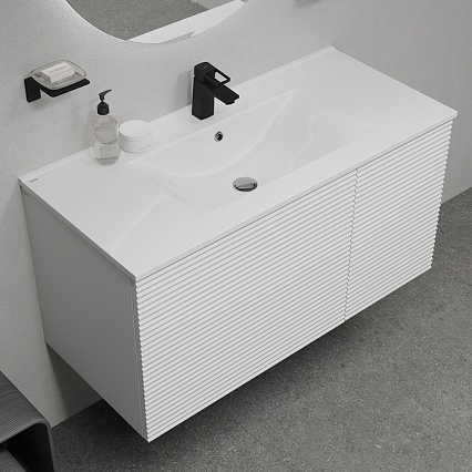 Тумба с раковиной Iddis Bild 100 см белый BIL10W0i95K