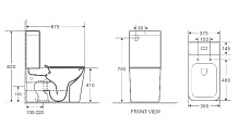 Унитаз-компакт WeltWasser Gelbach 001MT-BL черный матовый