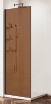 Душевая перегородка Vincea Walk-In VSW-1HWS900GSGM 90x200 вороненая сталь, янтарь