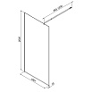 Душевая перегородка Am.Pm Func W84WI-100-F1-BTE 100x200 черный матовый, прозрачное