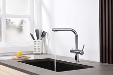 Смеситель для кухни Aquatek Европа AQ1385CR с подкл. к фильтру, хром