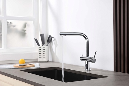 Смеситель для кухни Aquatek Европа AQ1385CR с подкл. к фильтру, хром