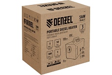 Дизельная тепловая портативная пушка Denzel flame-5, 5 кВт, 300 м3/ч, непрямой нагрев, цифровой термостат 96495