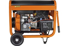 Генератор Carver PPG- 9000DE дизель LT-192FD, 7,0/7,5кВт, 220В, бак12.5л, э/старт, колеса, медь 01.020.00024