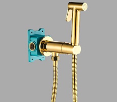 Гигиенический душ со смесителем ALMAes Agata AL-877-08 золото