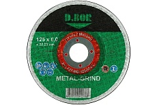 Шлифовальный диск по металлу METAL-GRIND A24S-BF, F27, 125x6x22.23 мм D.BOR D-F27-MG-125-60-22