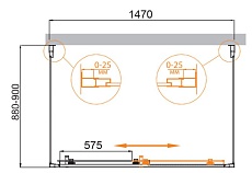 Душевой уголок Cezares MOLVENO-AH-12-150/90-C-Cr-IV 150x90 прозрачный