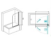 Шторка для ванны RGW Screens SC-09B 80x150 прозрачное, черный