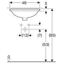 Раковина Geberit VariForm 48 см 500.748.01.2