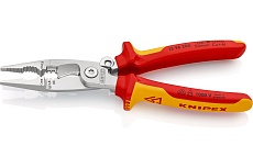 Электромонтажные клещи Knipex VDE, 6-в-1, зачистка: 0.75 - 1.5 + 2.5 мм, L-200 мм, KN-1396200SB