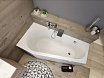 Акриловая ванна Riho Delta Plug & Play 160x80 R, с монолитной панелью