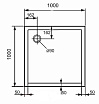 Поддон для душа Huppe Purano 100x100