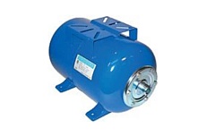 Бак мембранный (гидроаккумулятор) горизонтальный синий для водоснабжения 24 л Qubik 31021