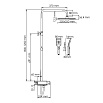 Душевая стойка WasserKRAFT A114.255.130.CB Thermo с термостатом, хром/черный