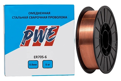Омедненная проволока PWE ER70S-6 0.8 мм, 5 кг Plazweld PWE0805