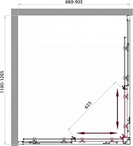 Душевой уголок BelBagno Sela SELA-AH-2-120/90-P-Cr 120x90 рифленый