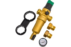 Фильтр с редуктором и манометром STI С-01 латунный корпус 3/4 н/н ТТ000015096