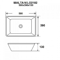 Раковина Nilo Malta 2102 50 см