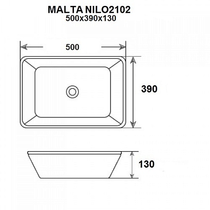 Раковина Nilo Malta 2102 50 см