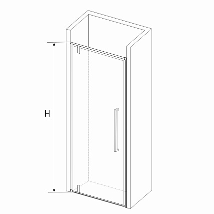 Душевая дверь RGW Stilvoll SV-02B 100x200 распашная, прозрачное, черный
