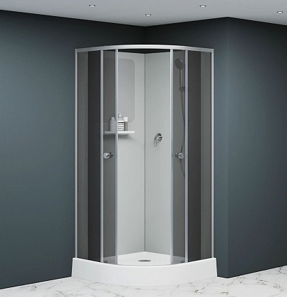 Душевая кабина RGW Andaman AN-208 100x100 см тонированное, профиль хром сатин