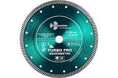 Диск алмазный отрезной Турбо Железобетон (230x22.23 мм) TRIO-DIAMOND TP176